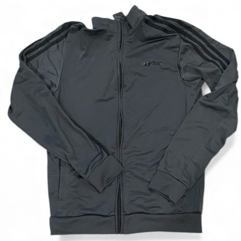 Gray Adidas track jacket